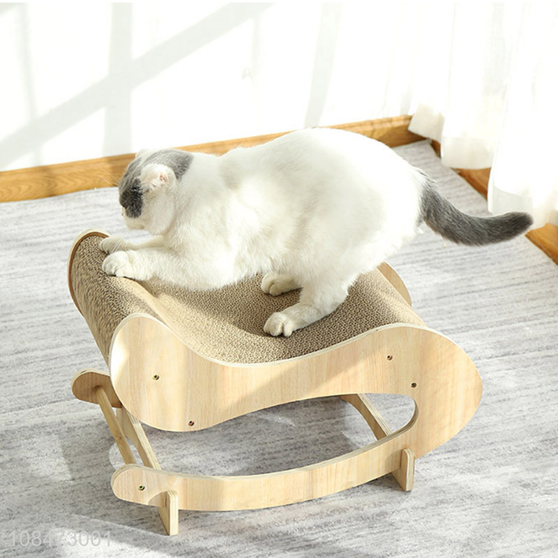 Hot products wooden pets cats rest rocking bed for sale