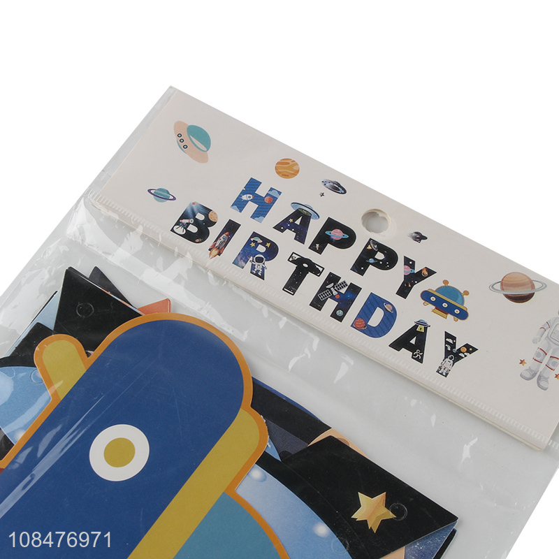 Good selling creative cartoon birthday party banner hanging flags