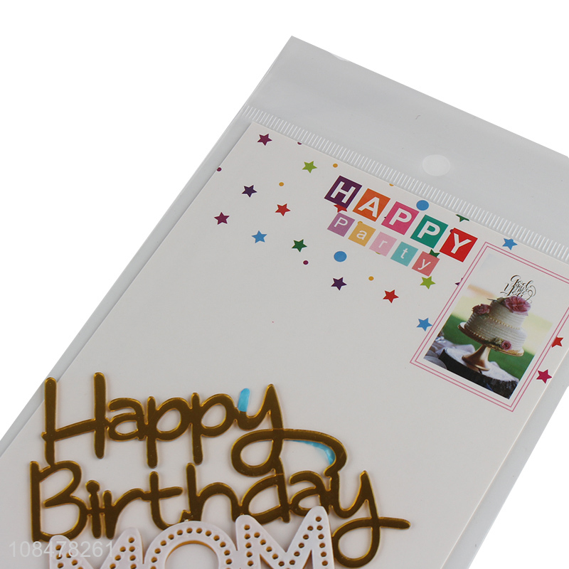 Wholesale happy birthday cake topper acrylic birthday party cake toppers