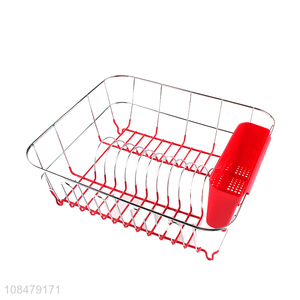 Good quality kitchen tools iron wire dish rack with chopsticks holder