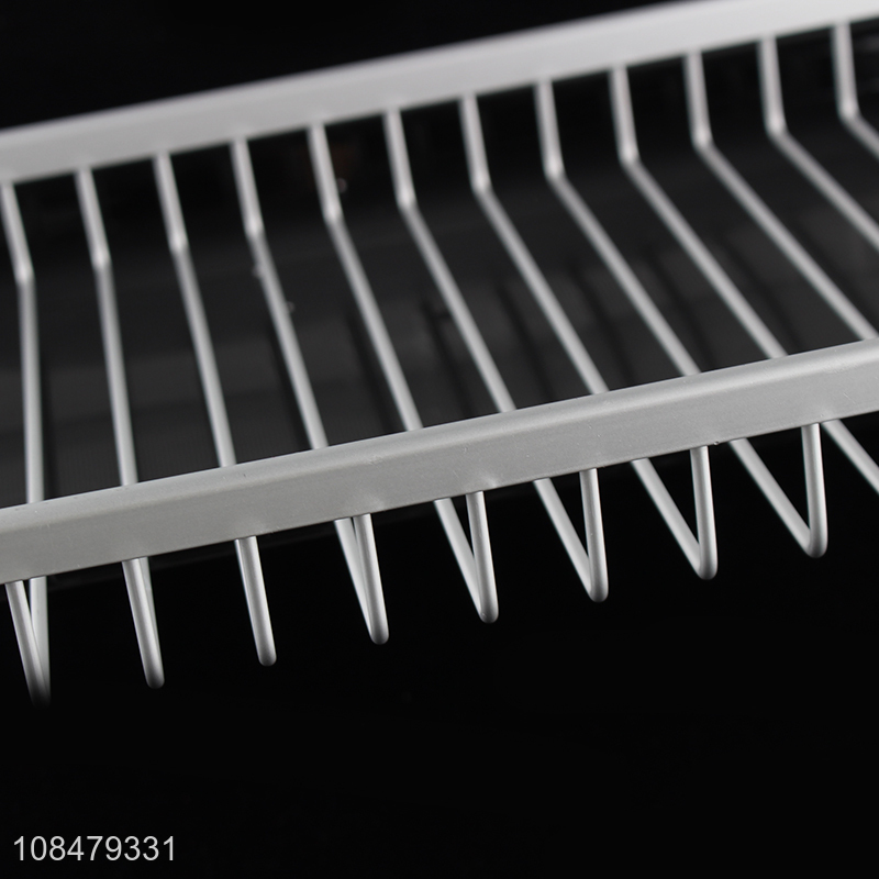 New products thickened aluminum wire dish drying rack plate storage rack