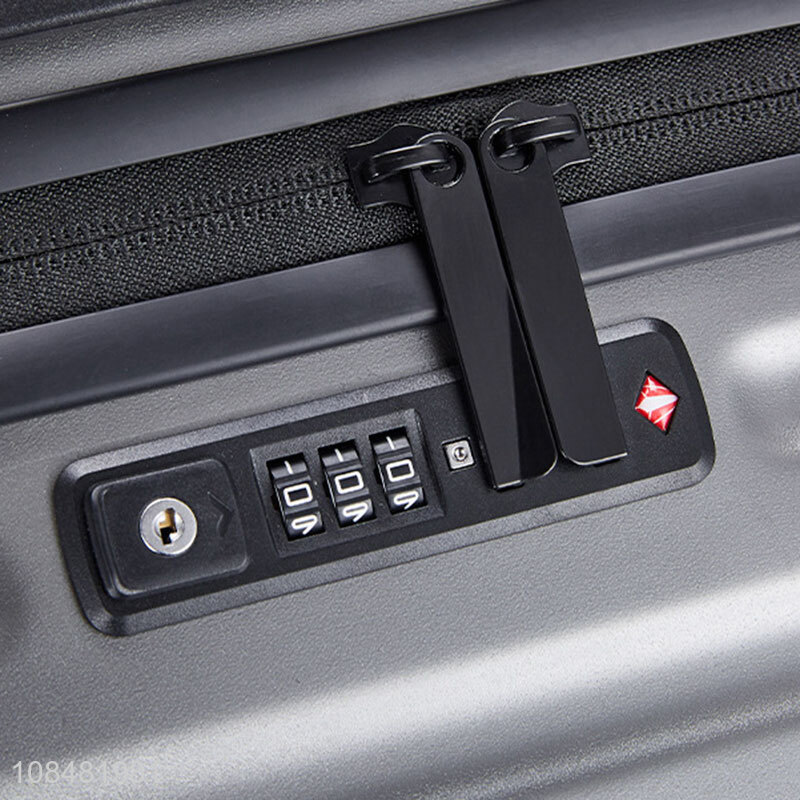 Factory wholesale suitcase zipper luggage box with customs lock