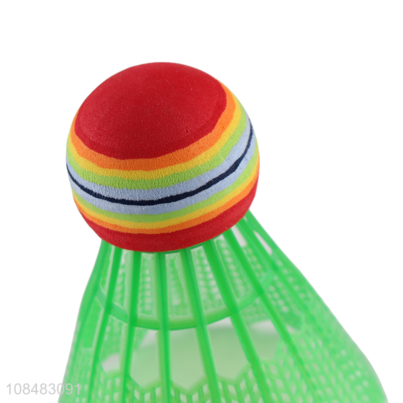 Good selling rainbow ball multicolor badminton with good quality