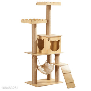 Factory price wooden cat climbing frame cat toy