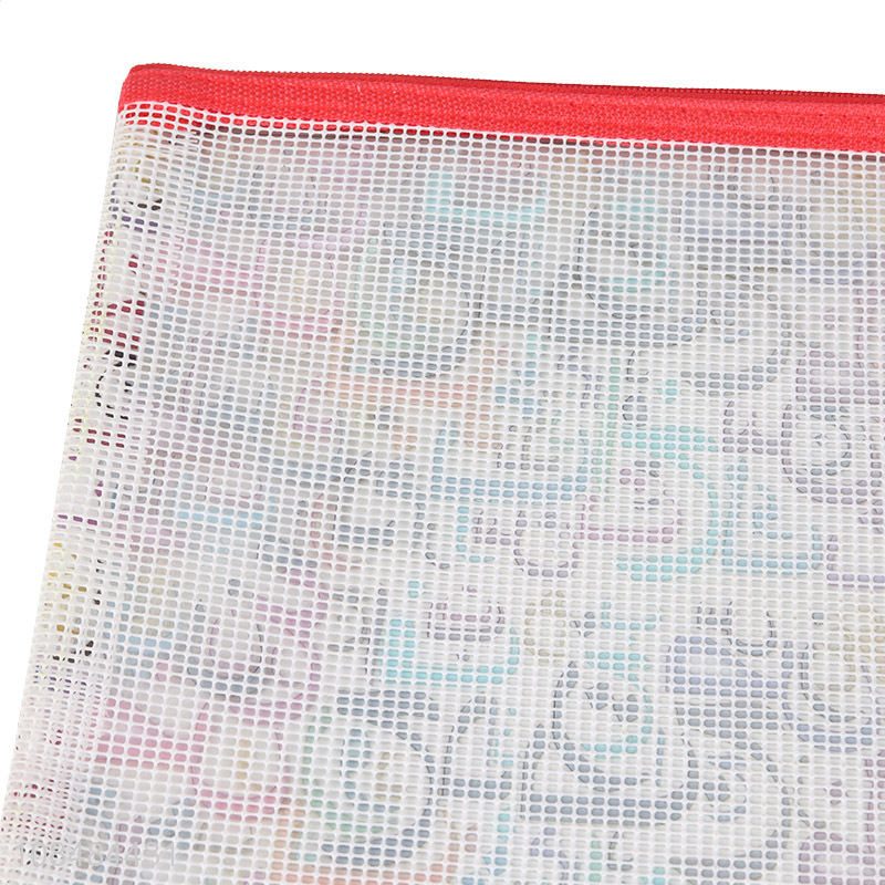 Factory price office school supplies mesh zipper file pouch file bag