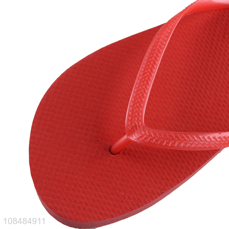 High quality red PE outdoor slippers summer sandals