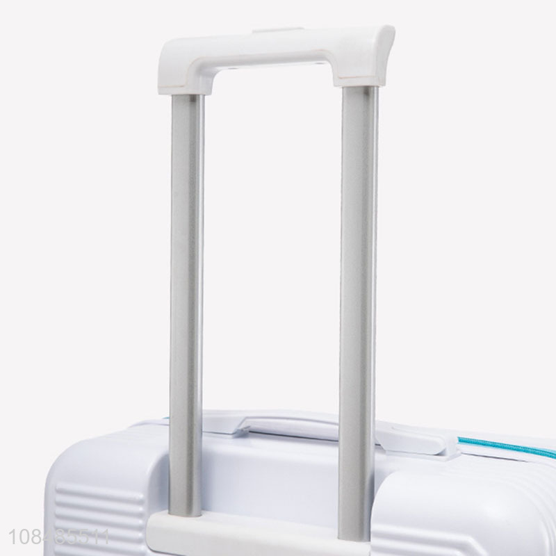 China supplier open front trunk universal wheel luggage case