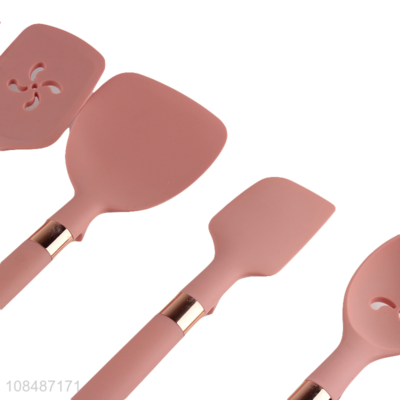 High quality 6pcs food grade silicone kitchen utensil set with pp handle