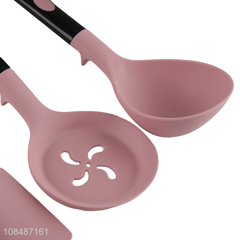 Wholesale 6pcs food grade non-stick silicone kitchen utensil set cooking tools