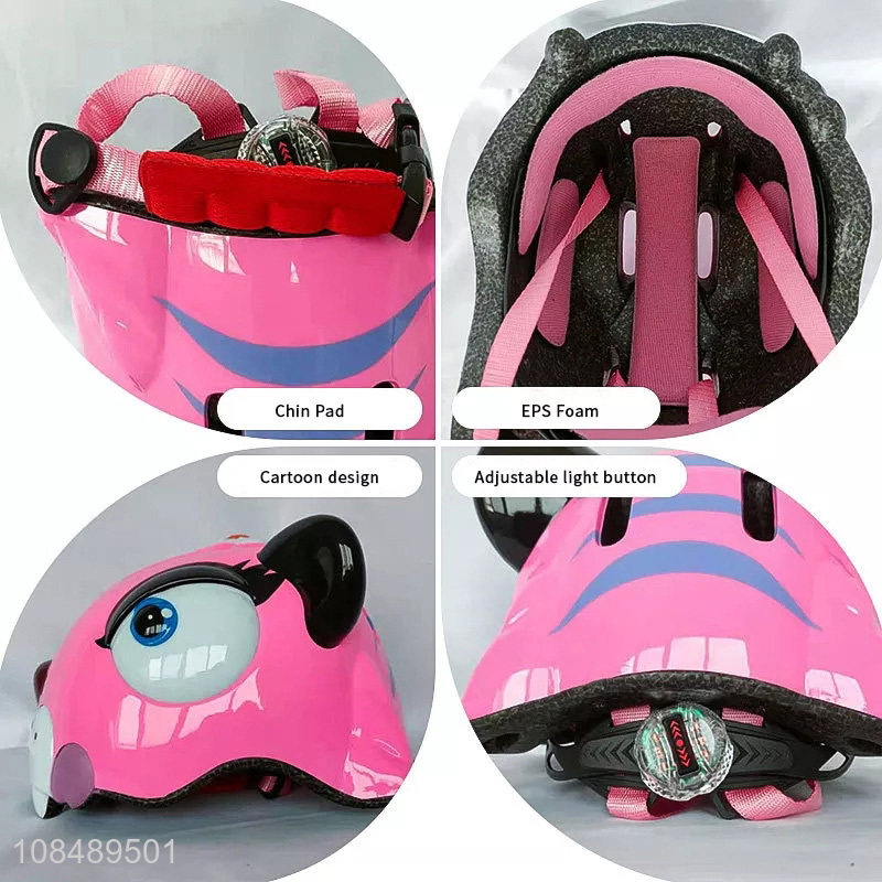 Wholesale cute 3D tiger design safety breathable cycling helmet for kids