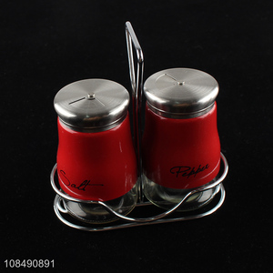 New arrival glass salt and pepper shakers set glass spice jars set
