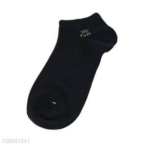 Factory supply black breathable men short socks ankle socks