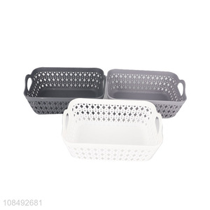 Hot sale portable plastic basket home kitchen storage basket