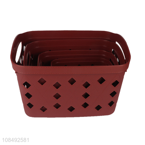 Low price storage basket desktop groceries storage box