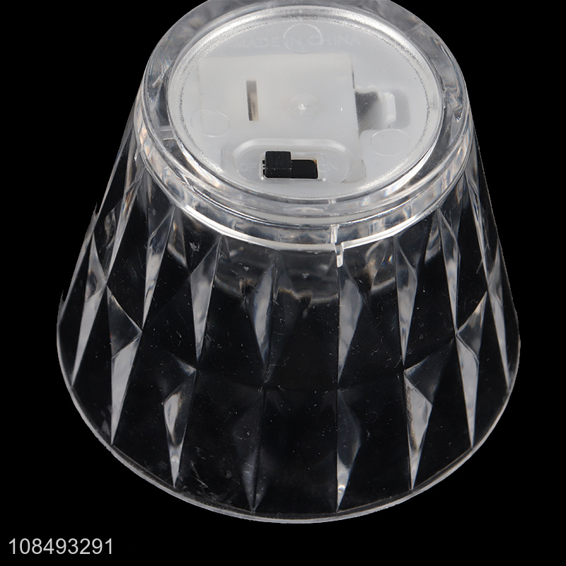 New products battery operated led cup light crystal clear led ambient lamp