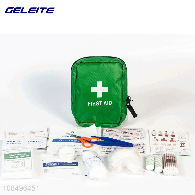 Factory price 16 items 61 pieces portable first aid kit for home and office