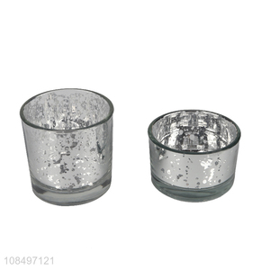New products speckled glass candle holder set for home and party decoration
