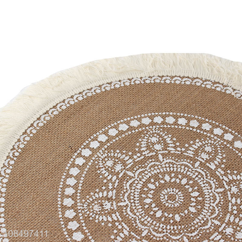 Latest design washable round table mat place mat for sale