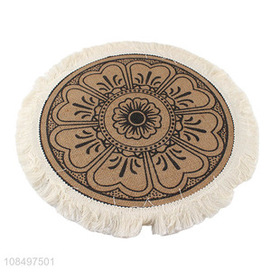 Hot selling linen washable round table decoration place mats