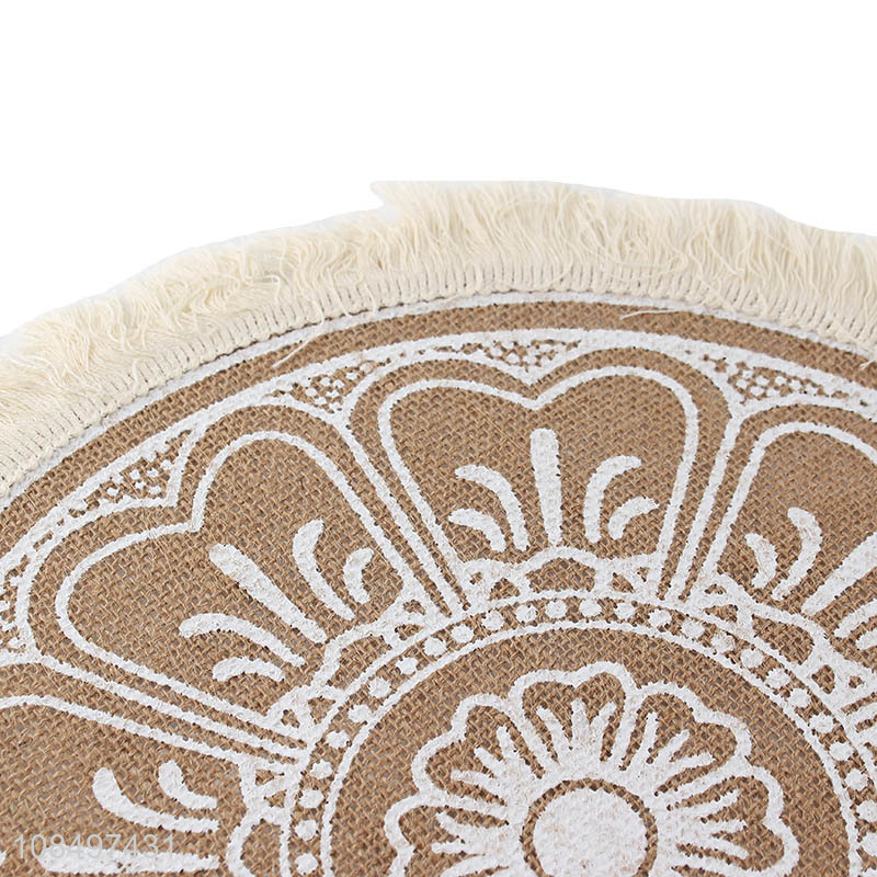 Online wholesale decorative anti-slip round place mats table mat