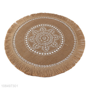Good quality table decoration round place mat for restaurant