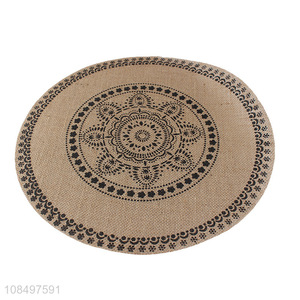 Online wholesale round linen anti-slip table mat place mats
