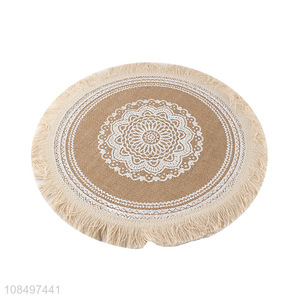 China wholesale anti-slip round dining table mat for home and restaurant