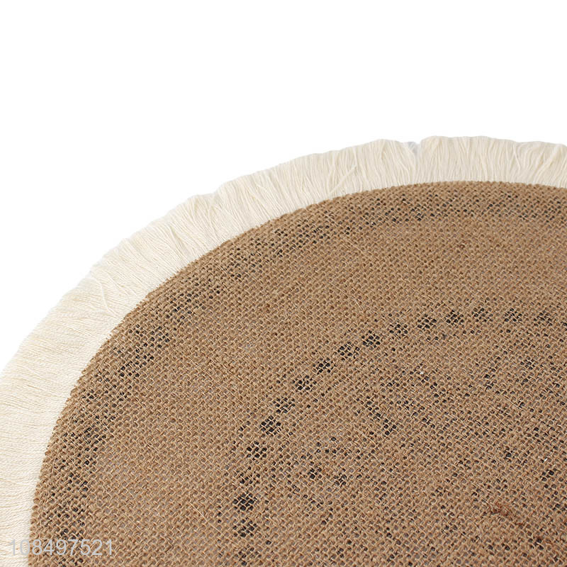 Best quality round table decoration linen place mats for sale