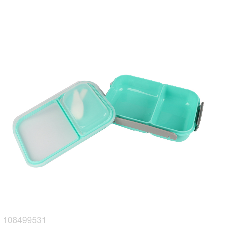 High quality plastic seal two-grid lunch box sanitary crisper