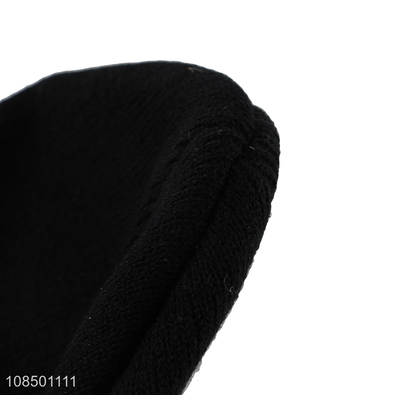 Hot selling solid color winter warm hats knitted beanie for men and women