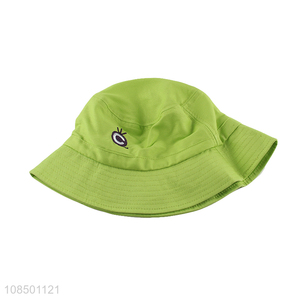 Wholesale trendy letter embroidery bucket hat outdoor sun hat for adults
