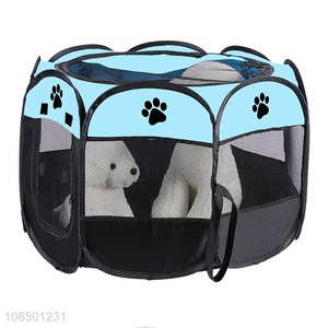 Popular products foldable pet play octagonal cage for household