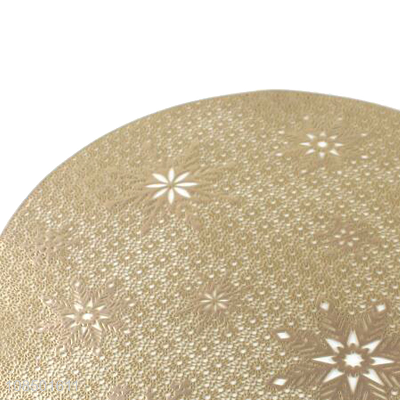 High quality heat resistant non-slip pressed vinyl placemats