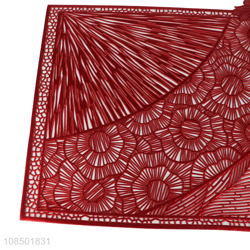 Top selling red delicate design place mats for table decoration