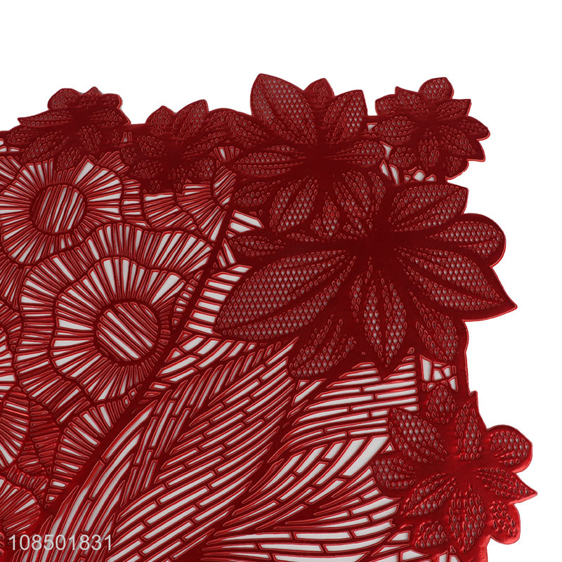 Top selling red delicate design place mats for table decoration