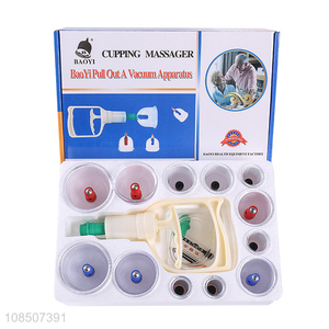 Good price 12 cups cupping therapy set for body massage pain releif