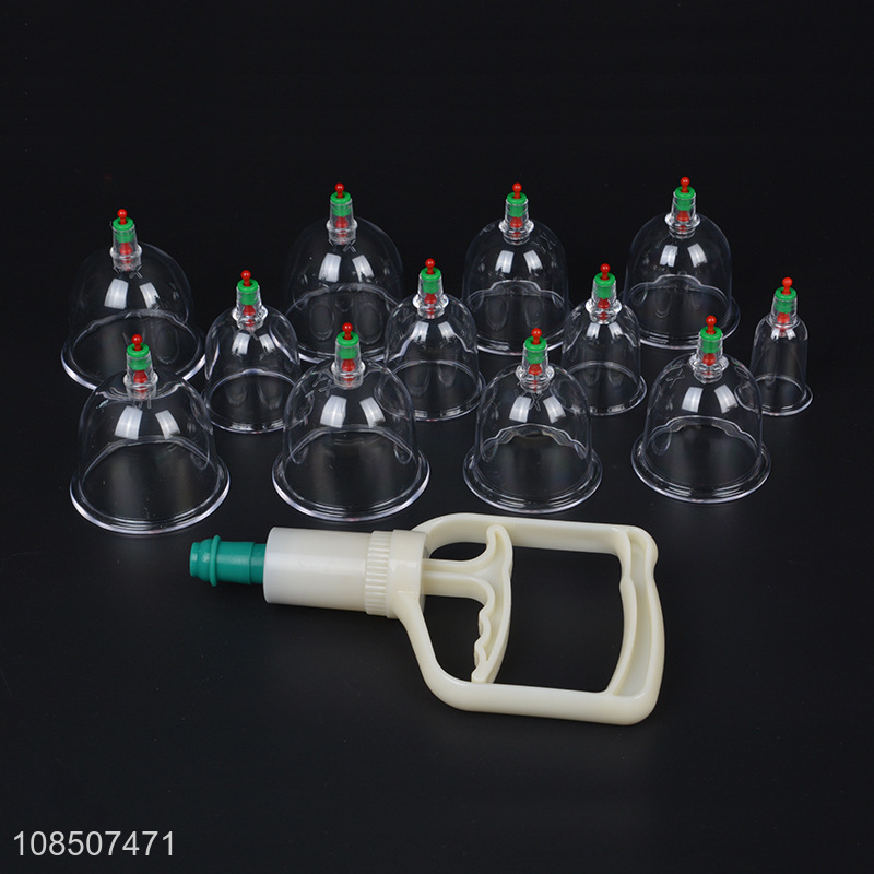 Hot sale 12 cups cupping therapy set household vacuum cupping set