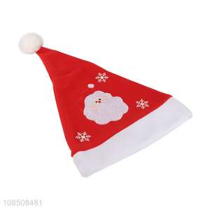 Hot sale fuzzy Christmas hat Santa hat for Xmas party