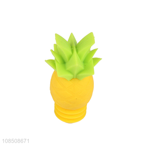 New product creative pineapple shaped silicone wine bottle stopper