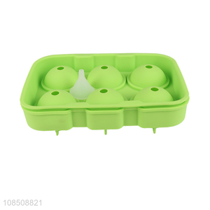 Hot sale 6-cavity easy-release silicone ice ball tray ice ball maker