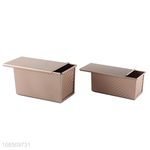 High quality non-stick carbon steel toast box baking pan with lid