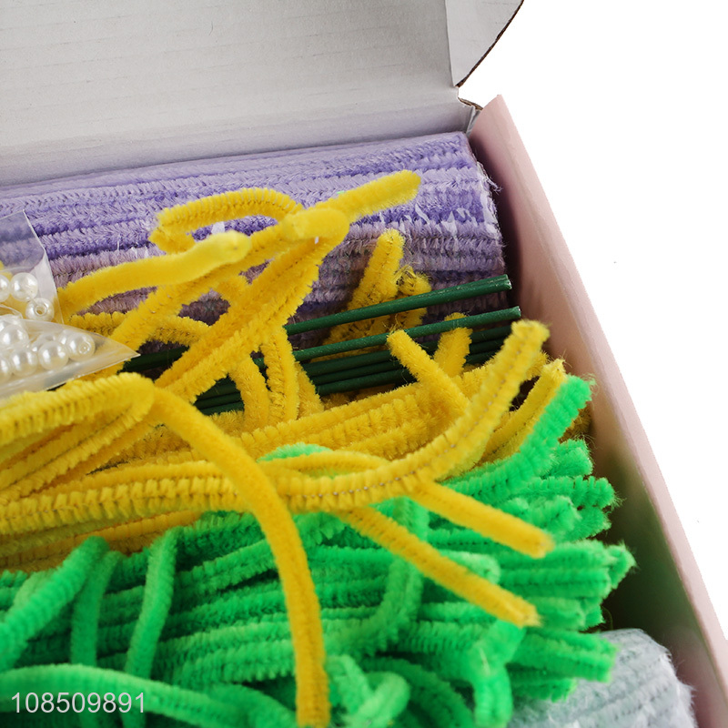 Wholesale pipe cleaners DIY craft chenille stems for kids age 3+