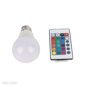 China wholesale daily use LED RGB bulb with white remote control