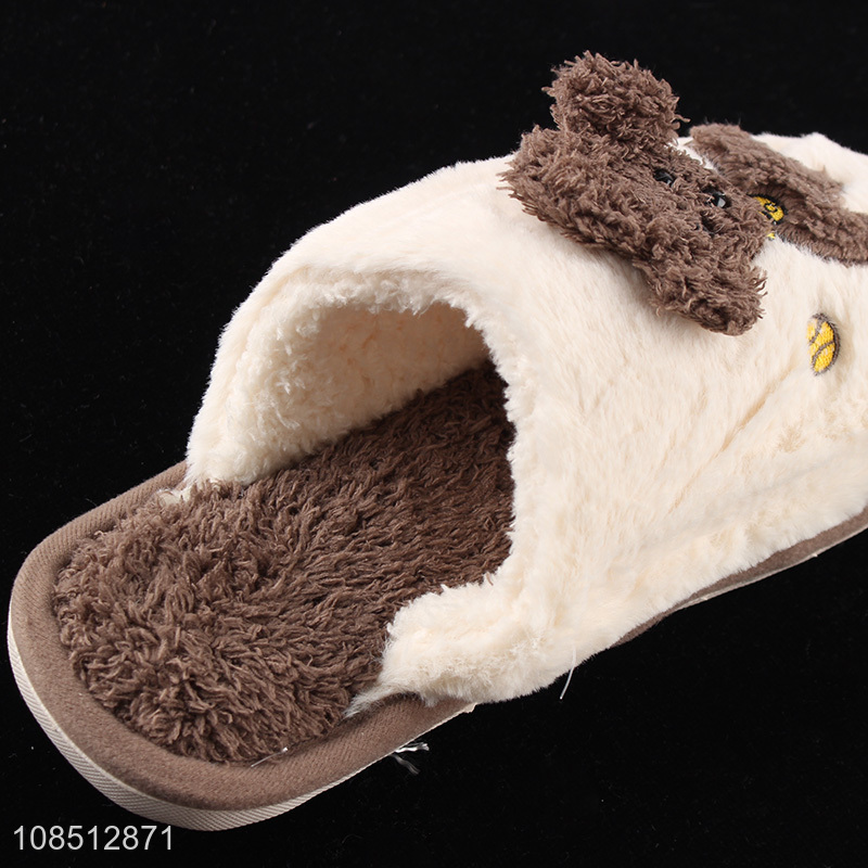 Wholesale cute fluffy indoor slides slippers bedroom slippers for women