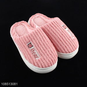 Wholesale women winter slip-on slippers casual indoor house slippers