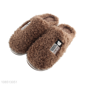 Good quality winter warm fuzzy comfortable indoor slippers for men