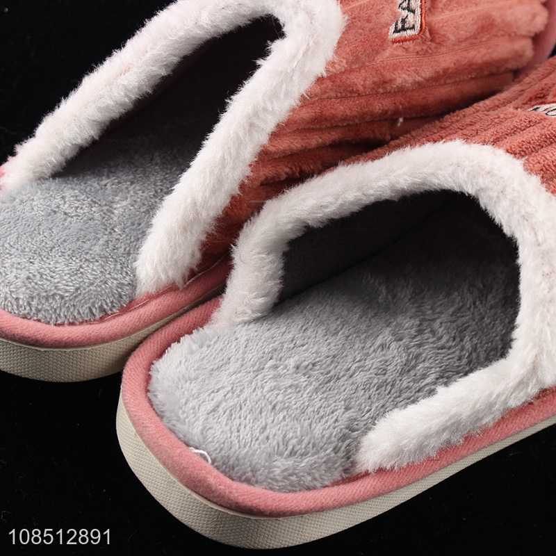 Good price women winter slippers thick warm indoor slippers shoes