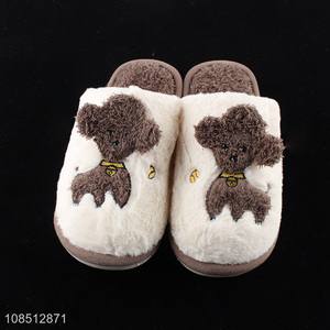 Wholesale cute fluffy indoor slides slippers bedroom slippers for women