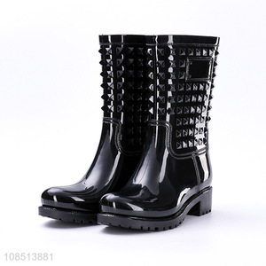 Top quality waterproof ladies fashion rubber rain boots for sale
