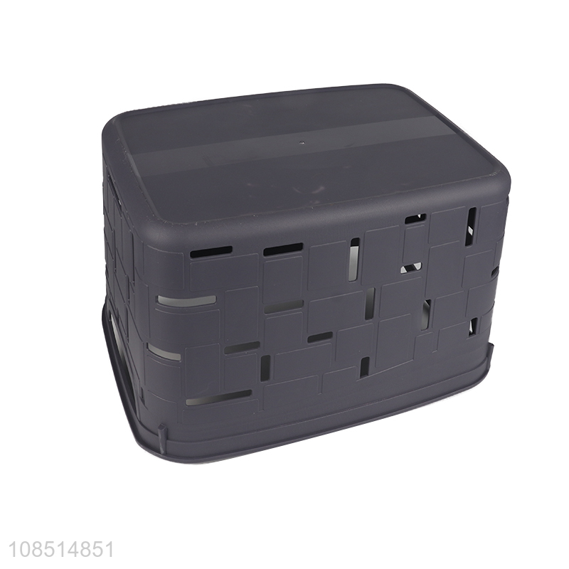 Top selling plastic hollowed-out clothing storage baskets wholesale